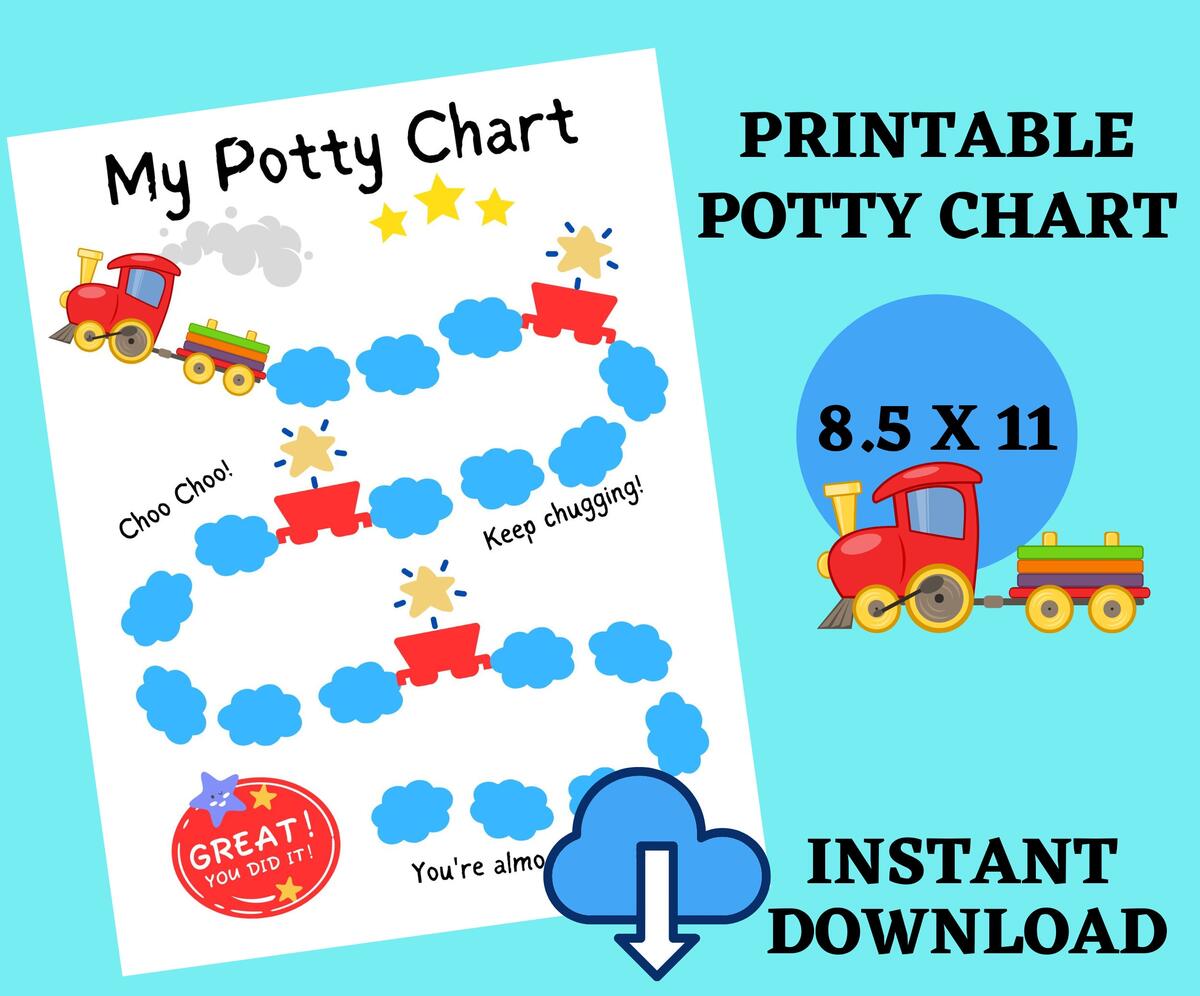 Choo Choo Train Potty Chart Etsy