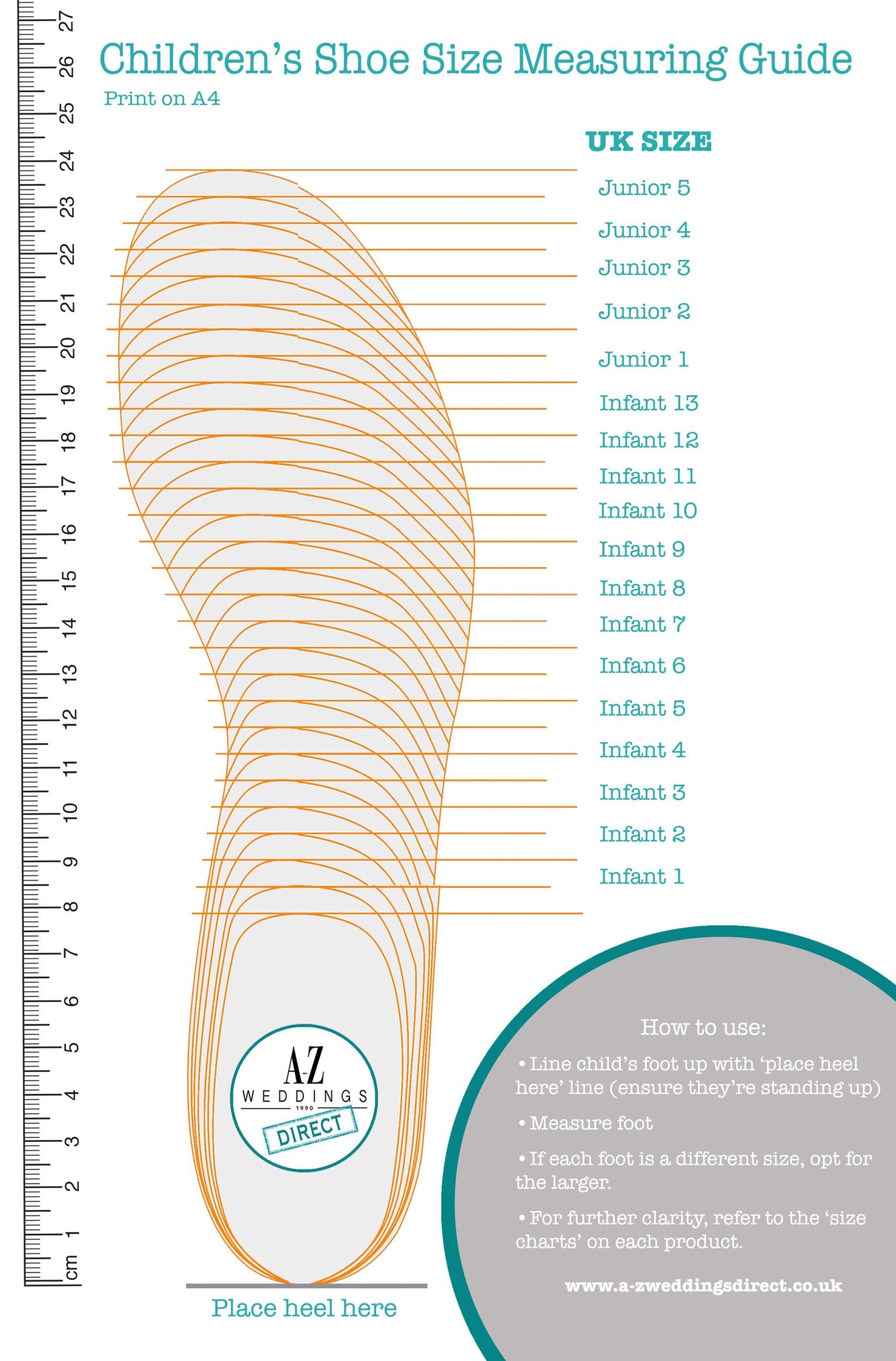Printable Child Foot Measure Chart Measurement Chart Childrens Feet Measure Children 039 S Foot