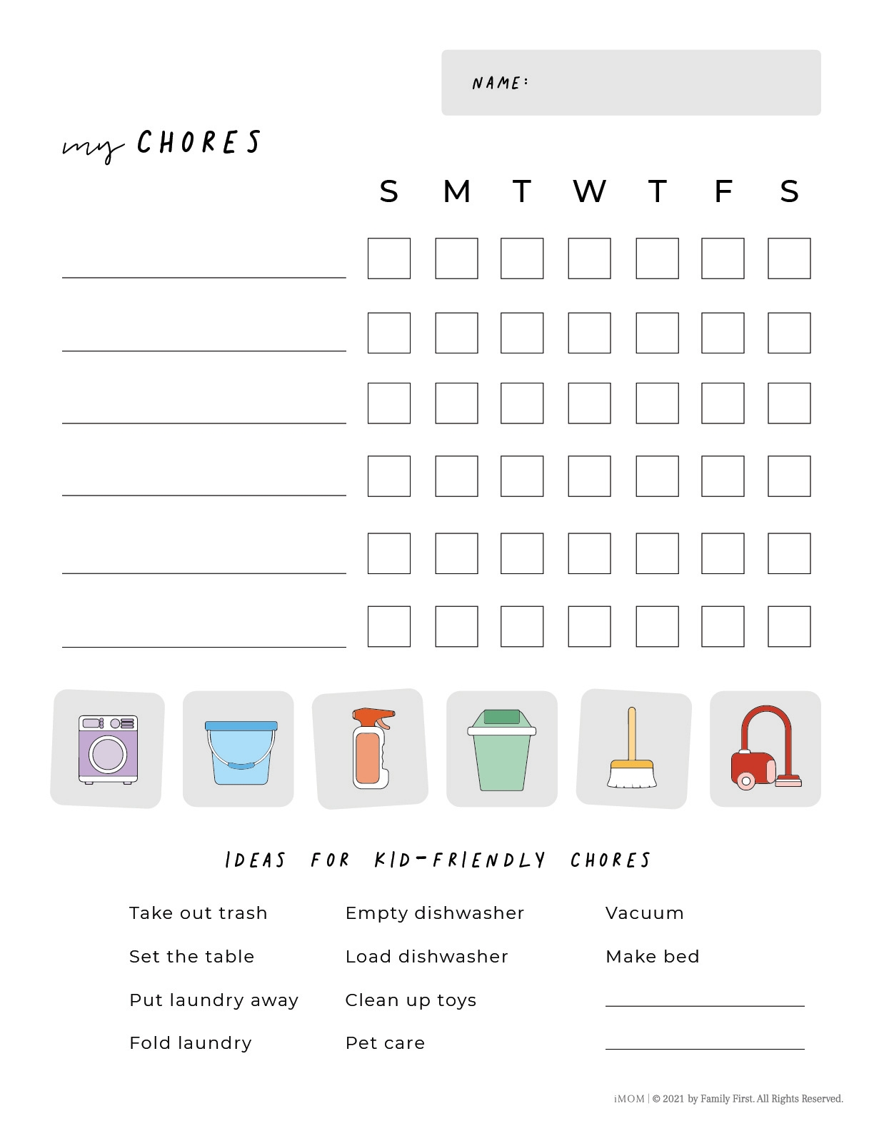 Printable Chore Chart For Kids IMOM Editable Chore Chart For Kids Printable Kids Daily Weekly Responsibility Chart Kids Chore List Kids Daily Routine Checklist PDF Etsy Hong Kong