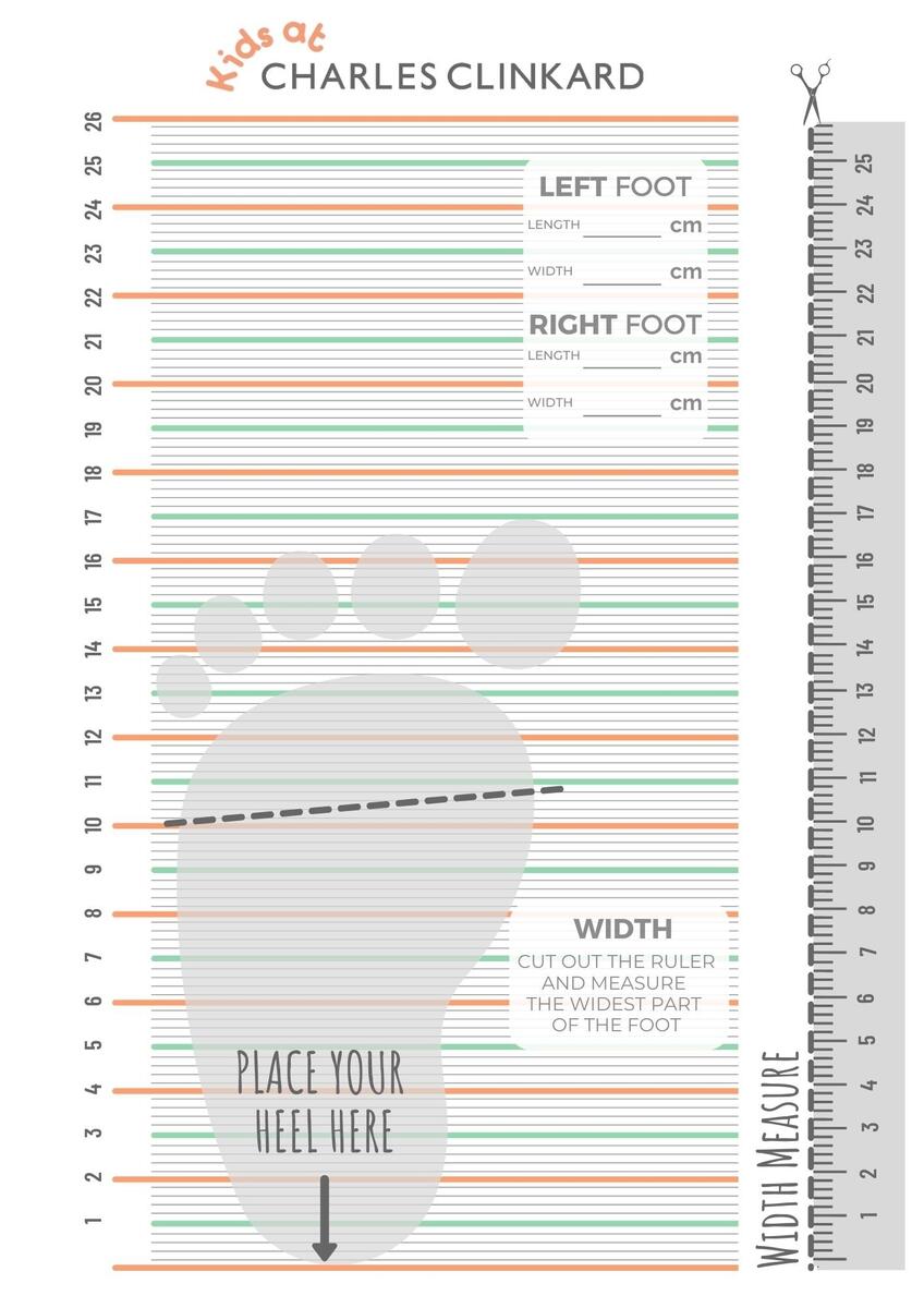 Printable Foot Size Measurement Conversion Child 039 S Foot Measuring Chart Printable Shoe