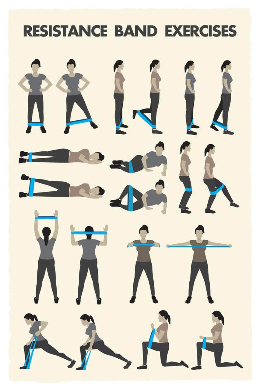 Printable Loop Band Workout Routine Loop Band Leg Workout With Bands At Home Resistance Loop