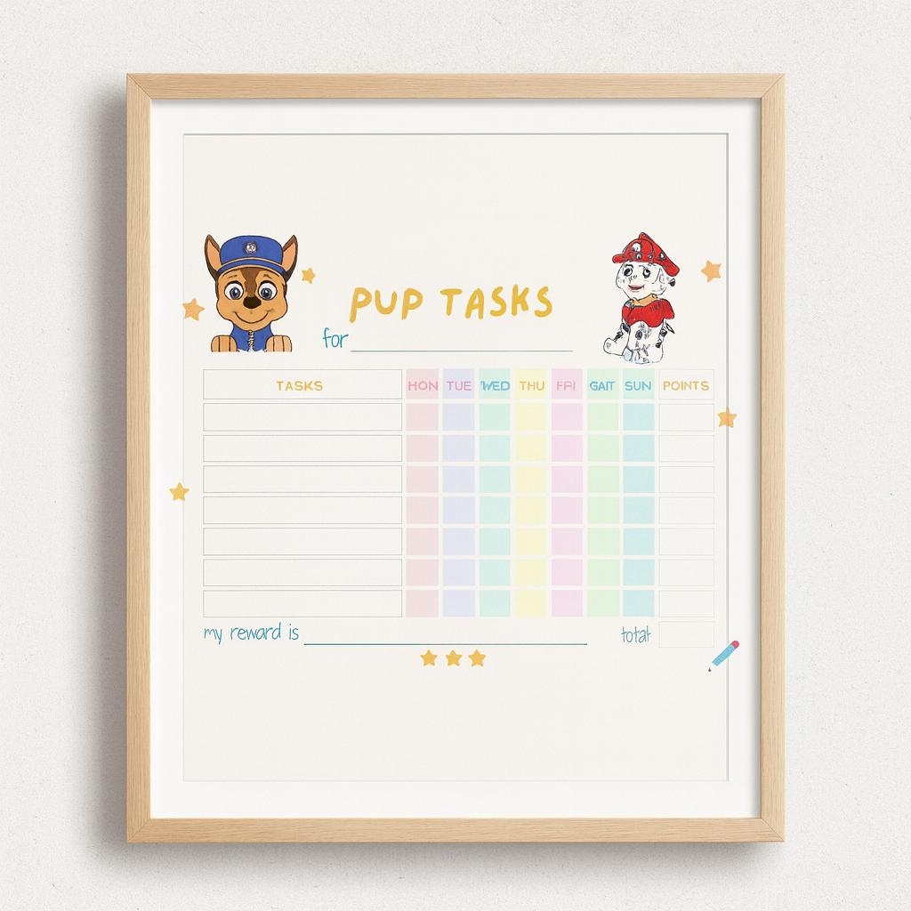Printable Paw Patrol Chore Chart Editable Kids PDF Etsy Israel