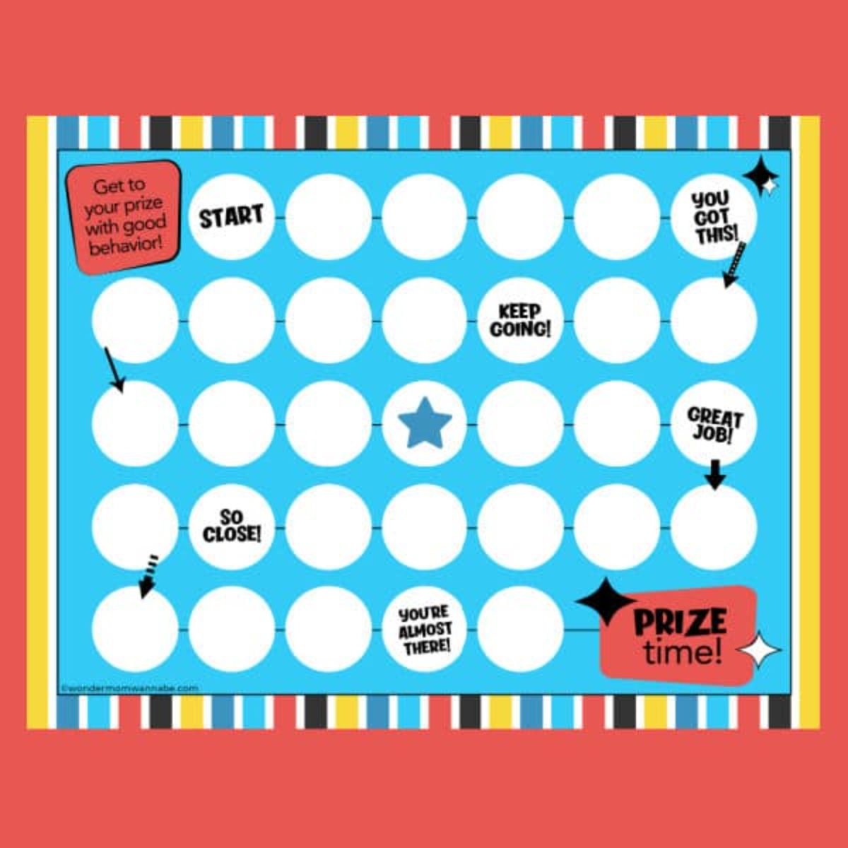 Blank Reward Chart Printable The Girl Creative