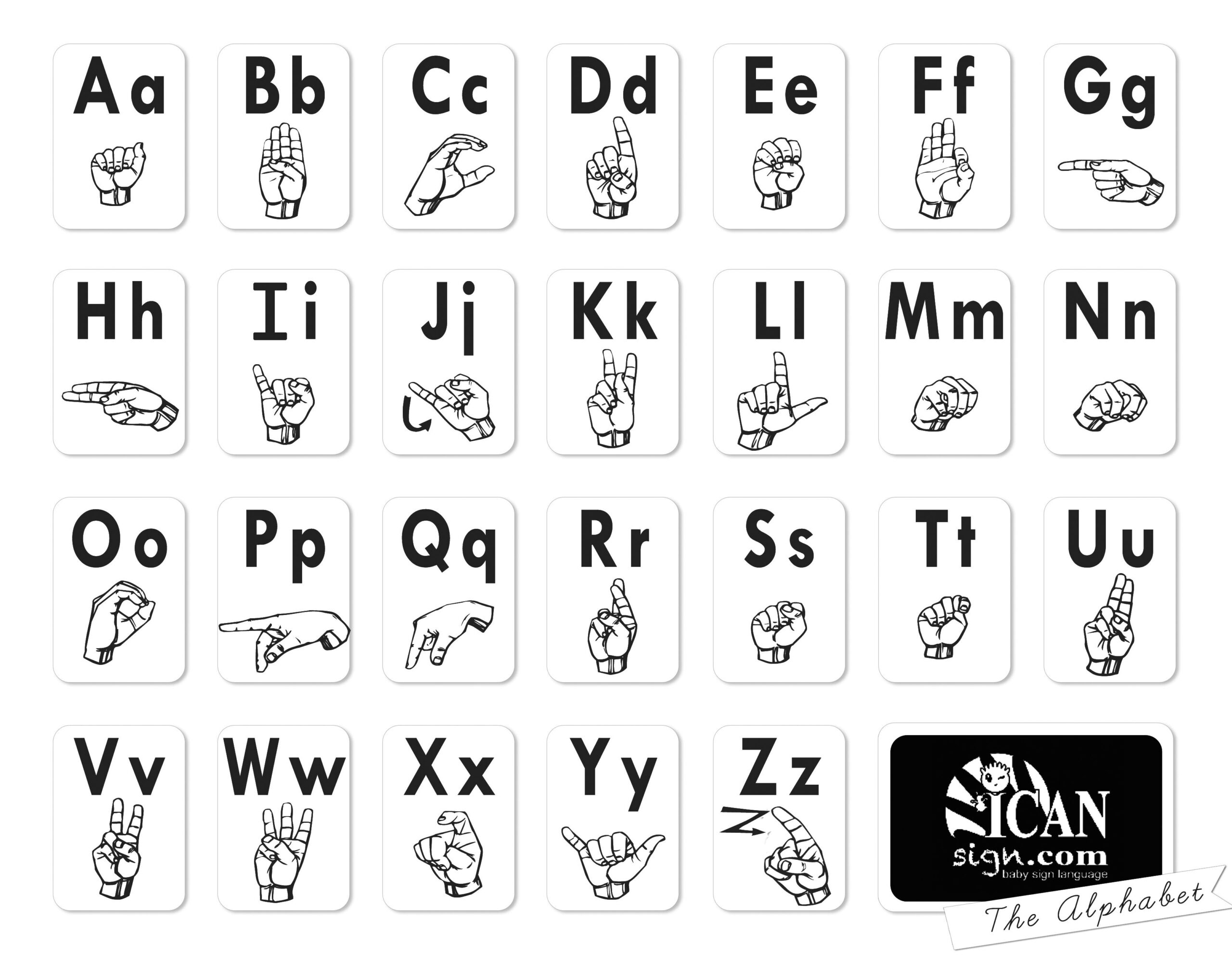 Printable Sign Language Printable Party Favors Printable Sign Language Printable Party Favors