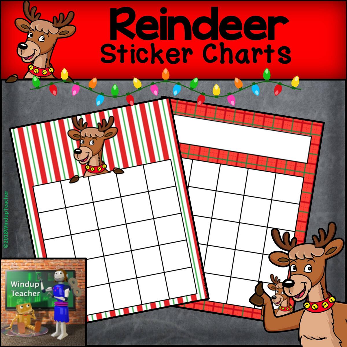 Reindeer Sticker Charts Made By Teachers