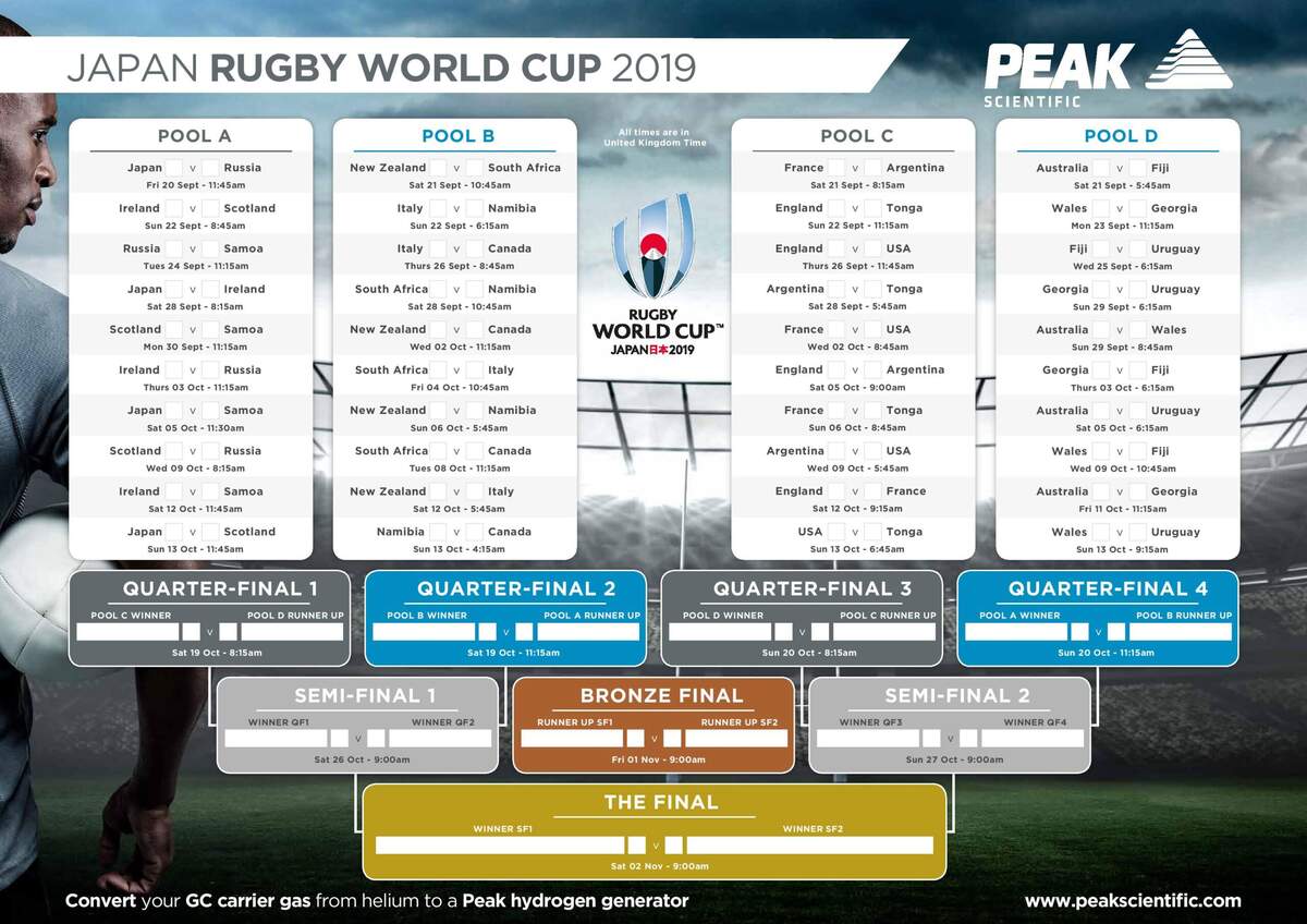 Rugby World Cup 2019 Planner