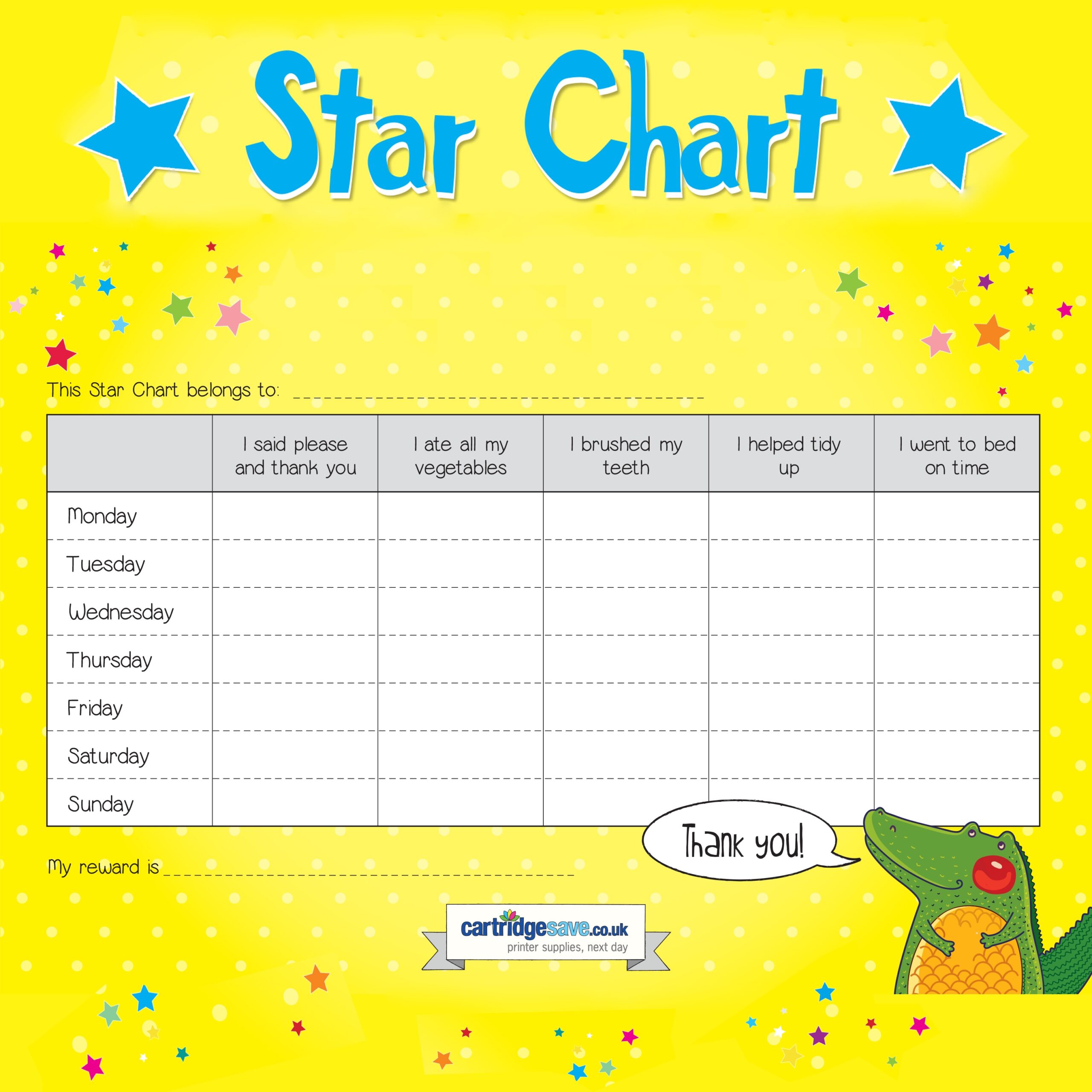 Free Printable Customizable Reward Chart Poster Templates Canva