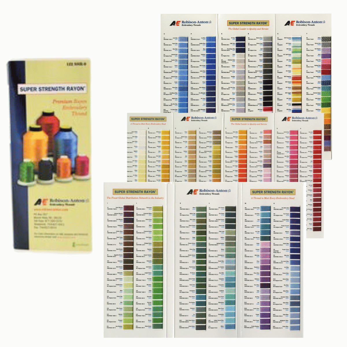 Thread Robison Anton Thread Robison Anton Super Strength Rayon Thread Colour Card