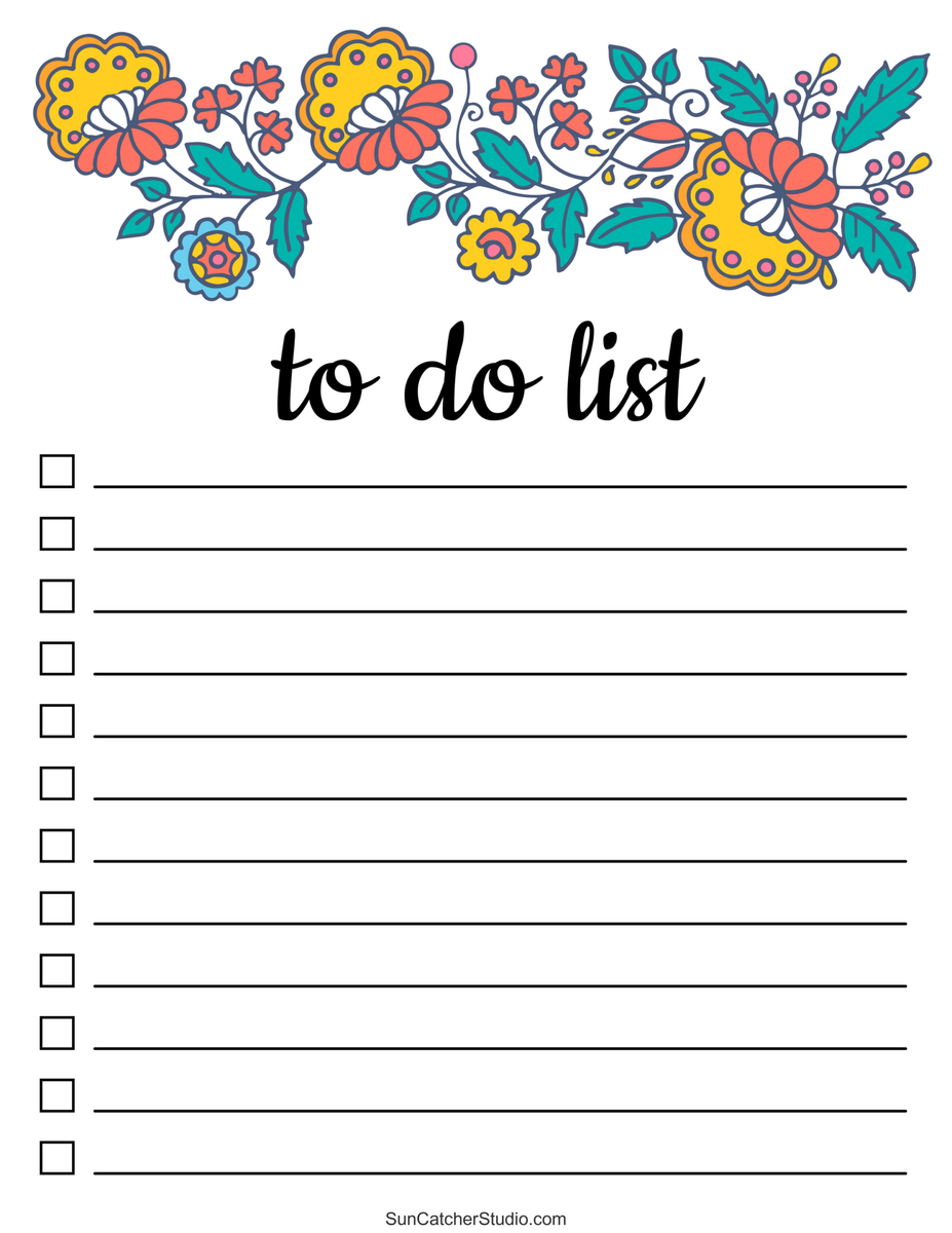 To Do List Free Printable PDF Templates Things To Do Free Printables Lettering SVG Files Tools Apps Free And Customizable To Do List Templates
