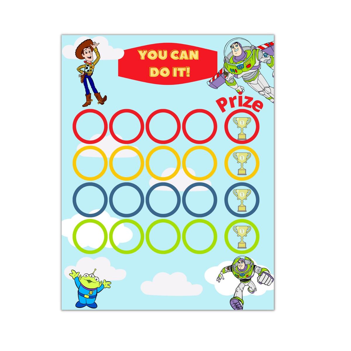 Free Toy Story Potty Training Chart Template To Edit Online