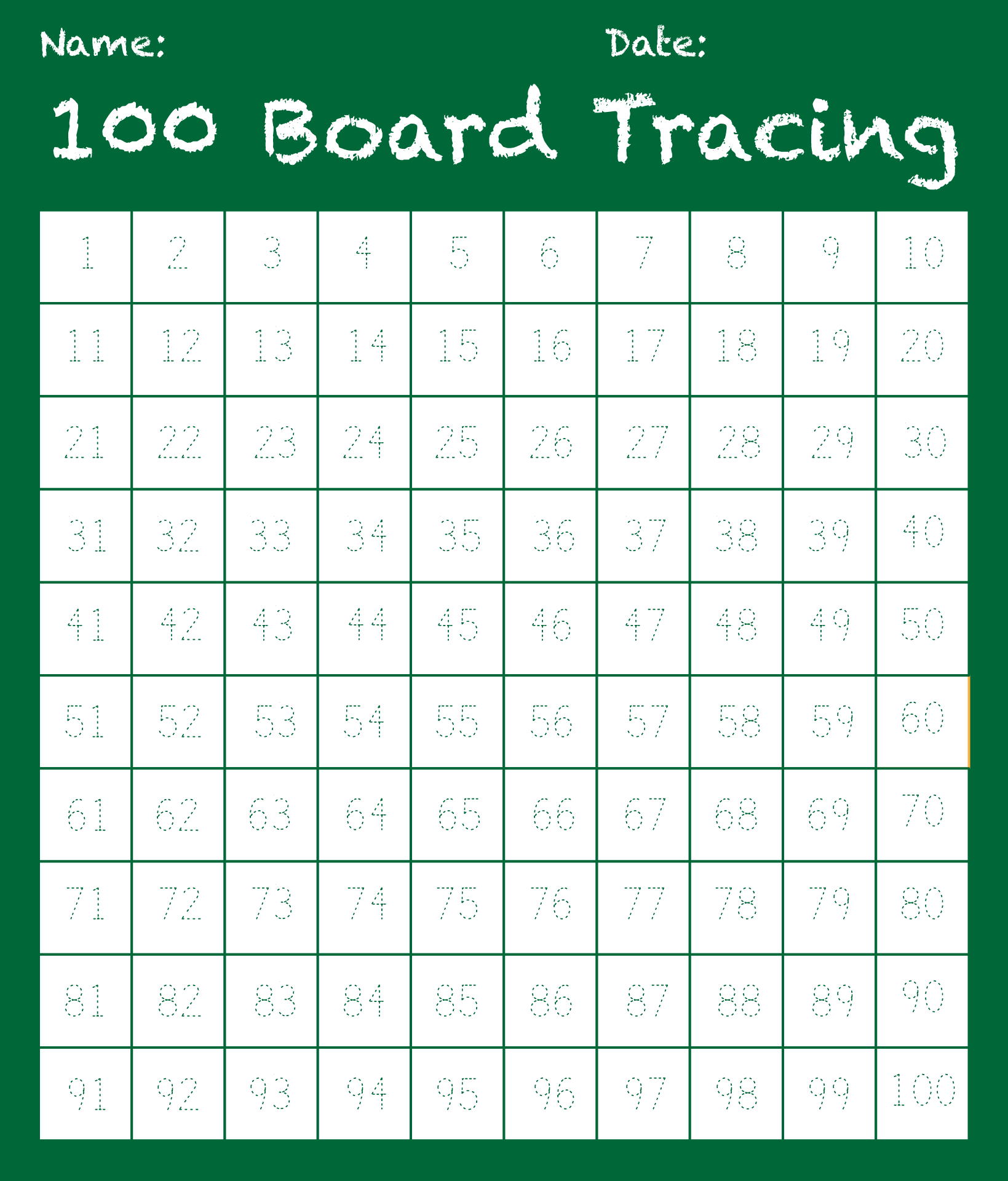 Traceable 100 Chart 11 Free PDF Printables Printablee Traceable 100 Chart 11 Free PDF Printables Printablee