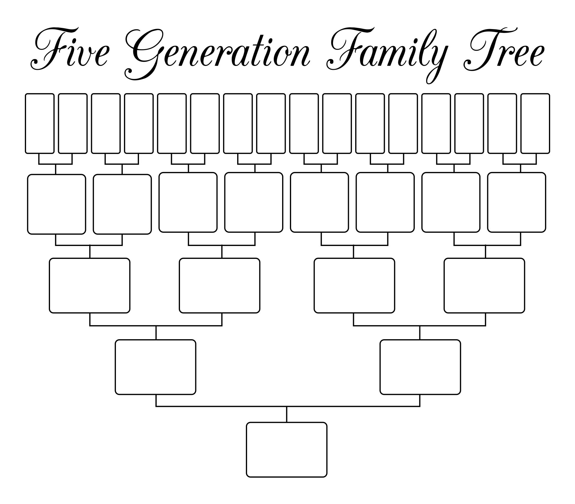 Tree Chart Generic Fillable Ancestry Chart Family Chile Family Tree Template