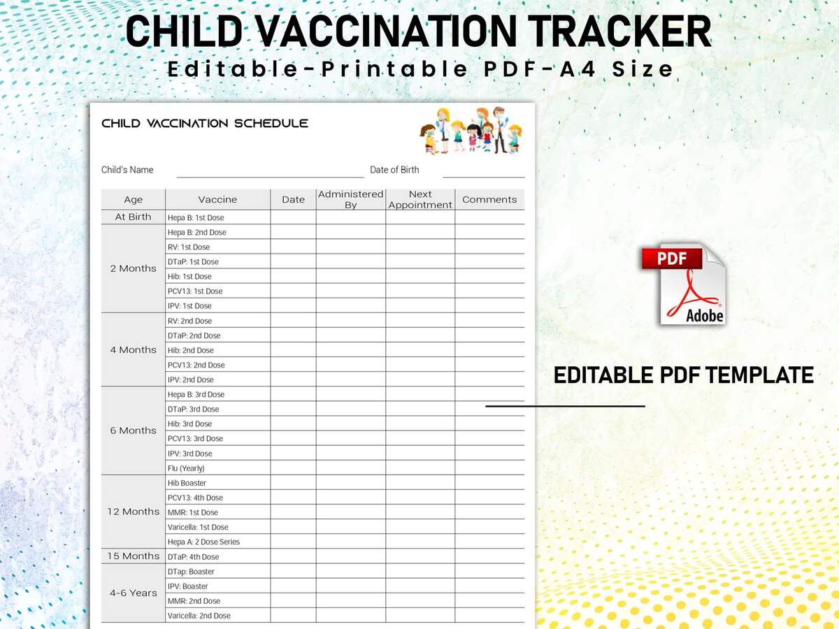 Vaccine Log Pdf Etsy Vaccine Log Pdf Etsy