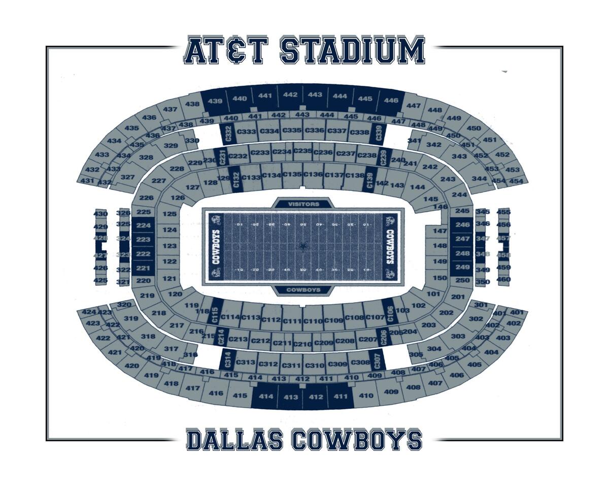 Vintage AT T Stadium Seating Chart Print Dallas Cowboys Art Etsy Vintage AT T Stadium Seating Chart Print Dallas Cowboys Art Etsy