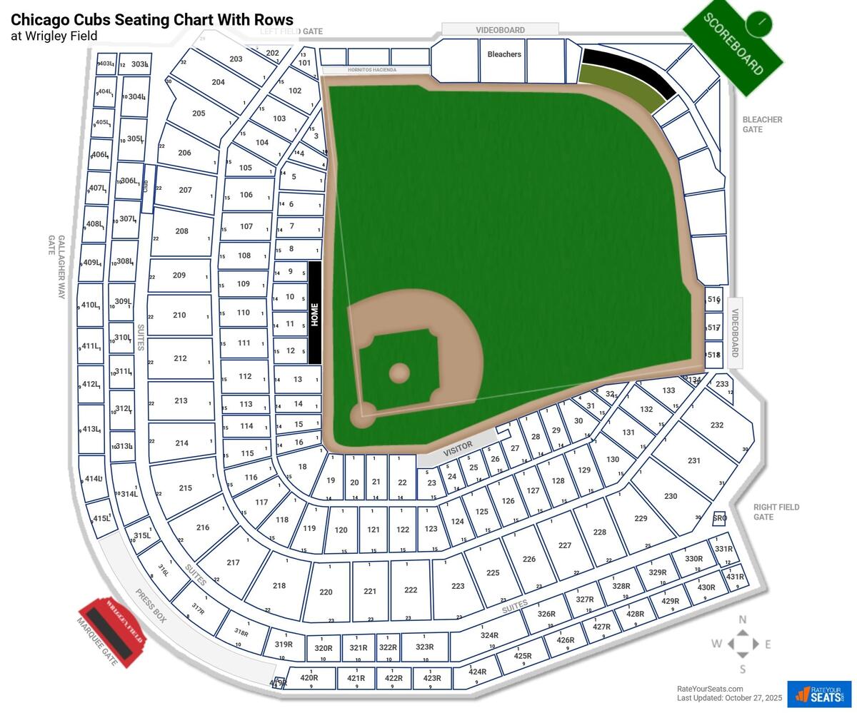 Wrigley Field Seating Charts RateYourSeats